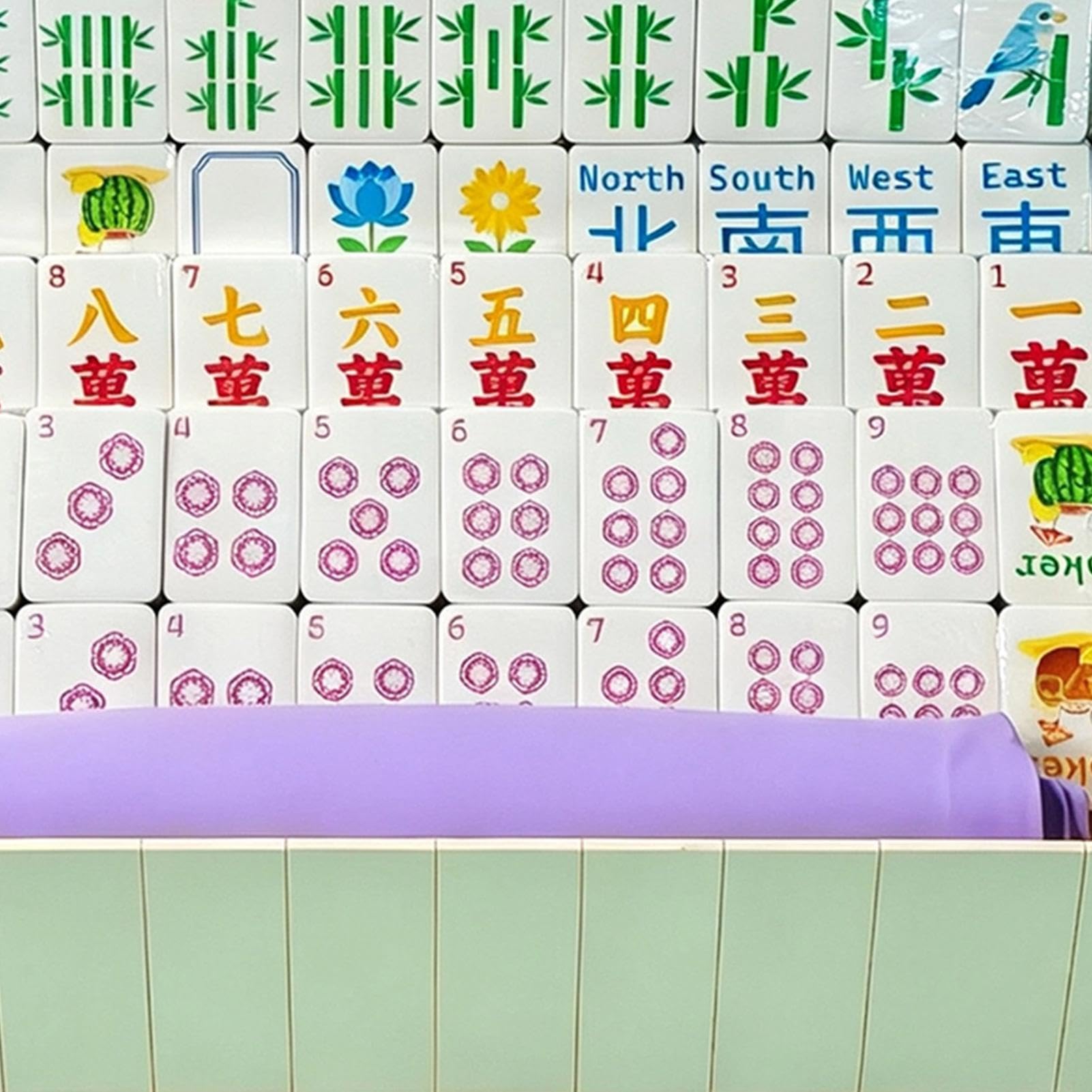 Zestaw Mahjong Basenowy Pływające interaktywne karty do gry | Amerykański Zestaw Mahjong Do Przyjęć Domowych, Spotkań, Plaży, Wakacji, Podróży, Ogrodu Oraz Na Świeżym