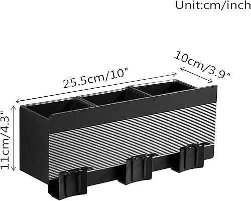 Miniatura 2 de Soporte para cepillos de dientes negro montado en la pared, caja organizadora de cepillos de dientes eléctrico, estante de almacenamiento adhesivo