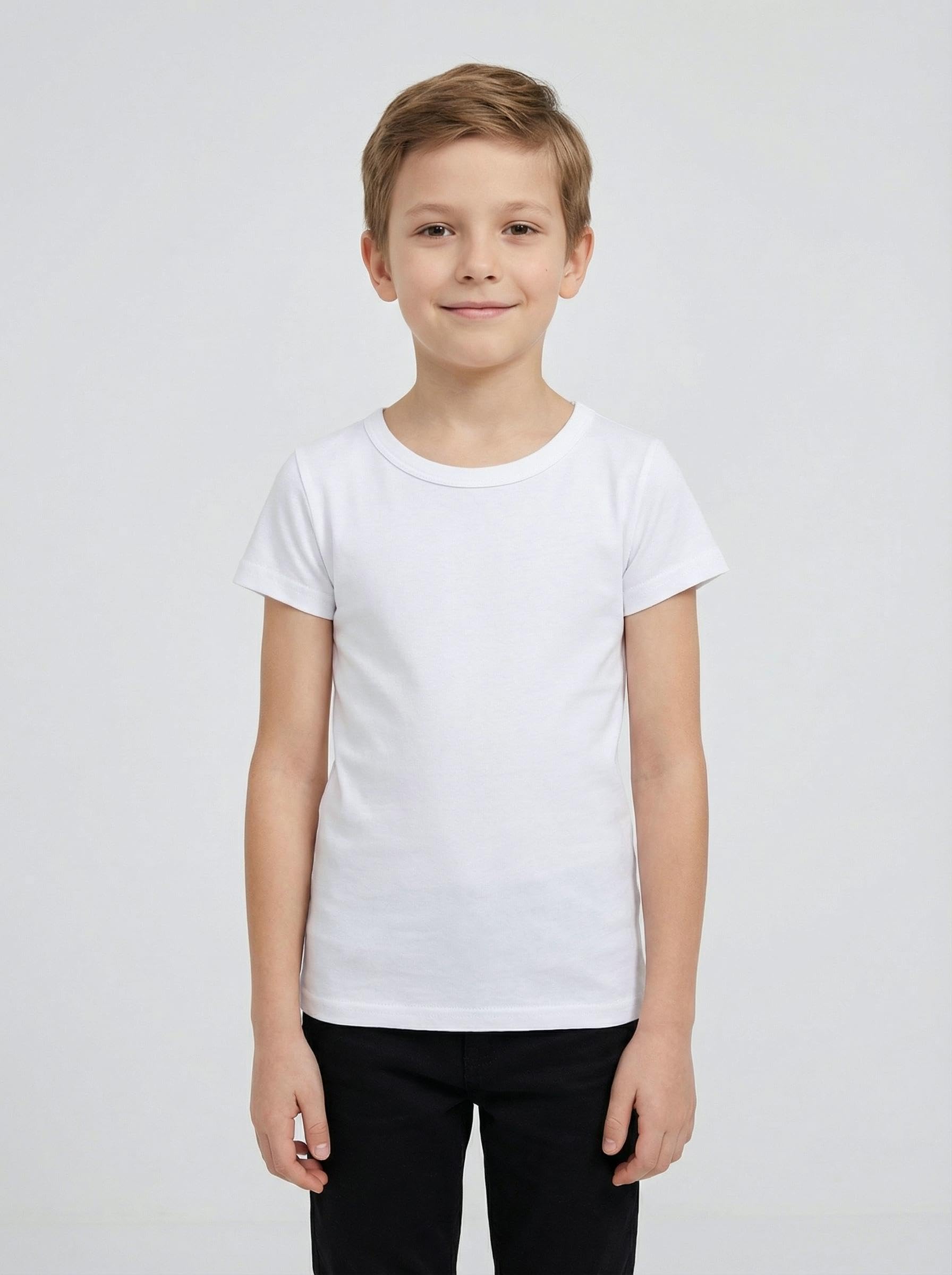 TupTam Maillot de Corps Enfant – Lot de 5 Débardeurs Garçon Manches Courtes, 100% Coton
