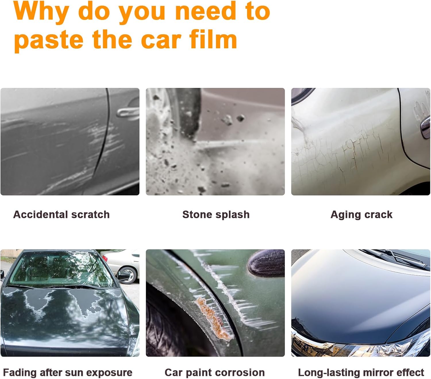 TPU Clear Car Pre-Cut Paint Protective Film for 2018-2020 Honda Odyssey Self Adhesive Rainproof Waterproof HD Scratch Exterior Accessories (Rear Side & Roof Beam 7Pcs)