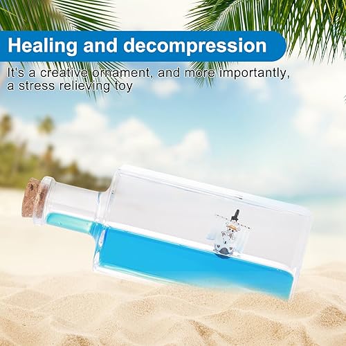 Miniatura 4 de Adornos de escritorio de barco insumergible, barco de una pieza en una caja, adorno flotante de barco de perlas negras, decoración de barco fluida