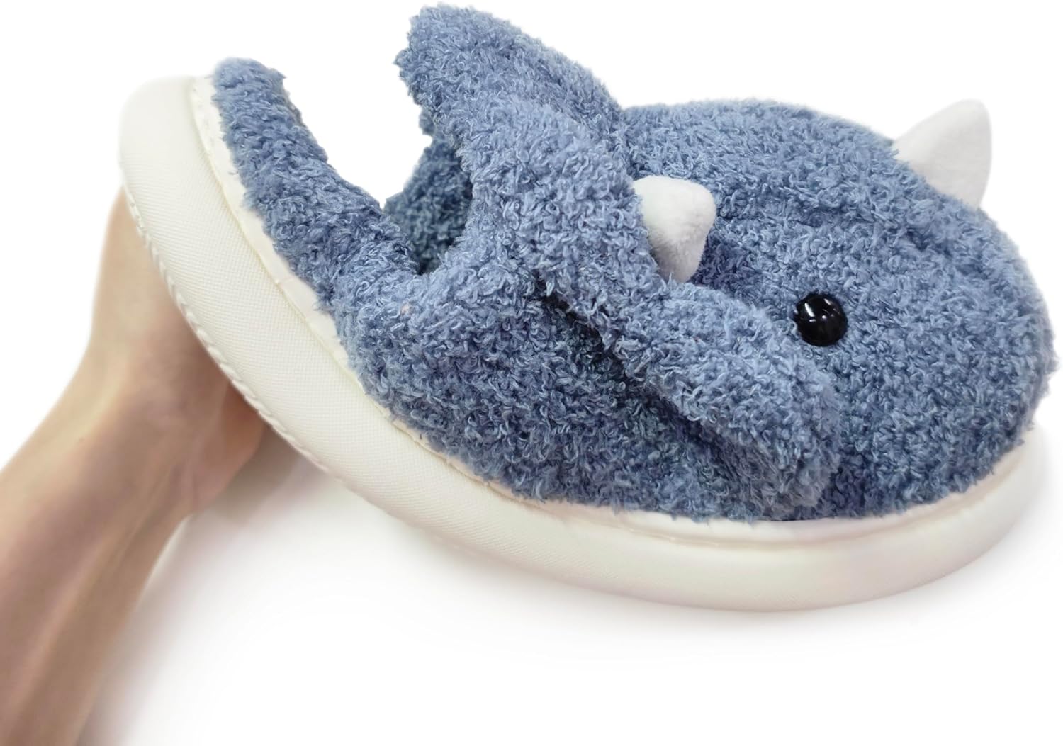 Unisex Dinosaur Plush House Slippers - Soft Indoor & Outdoor Fuzzy Winter Slippers - Image 6