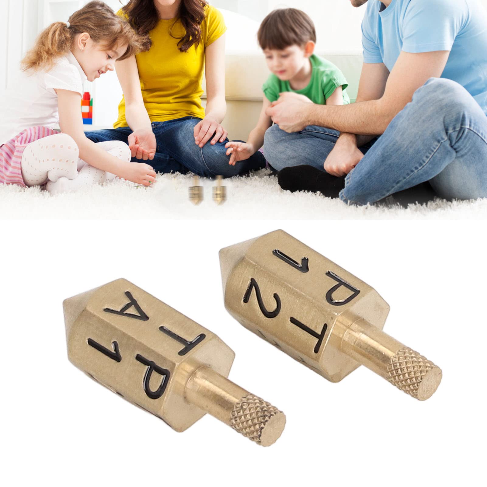 Kikumi Put-and-Take Spielwürfel Aus Metall – 2 Stück Mit Drehgriff, Perfekt Für Partys & Spieleabende