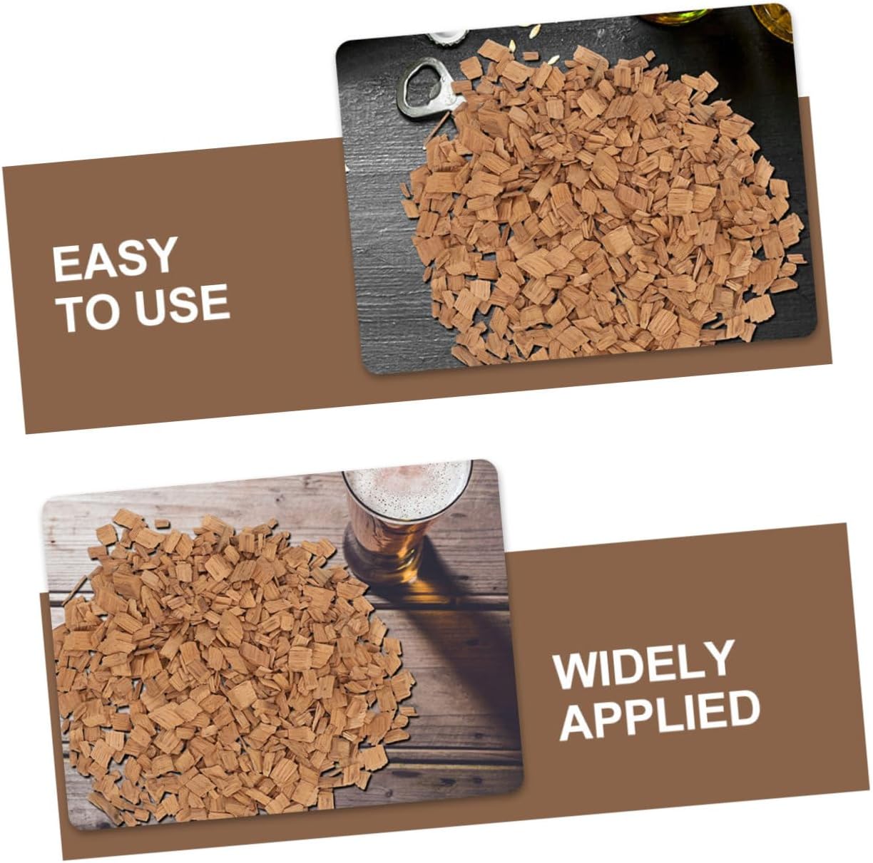 COLLBATH 2packs French Oak Chips Diy Wine Making Supplies Red Wine Oak Chips for Home Brewing
