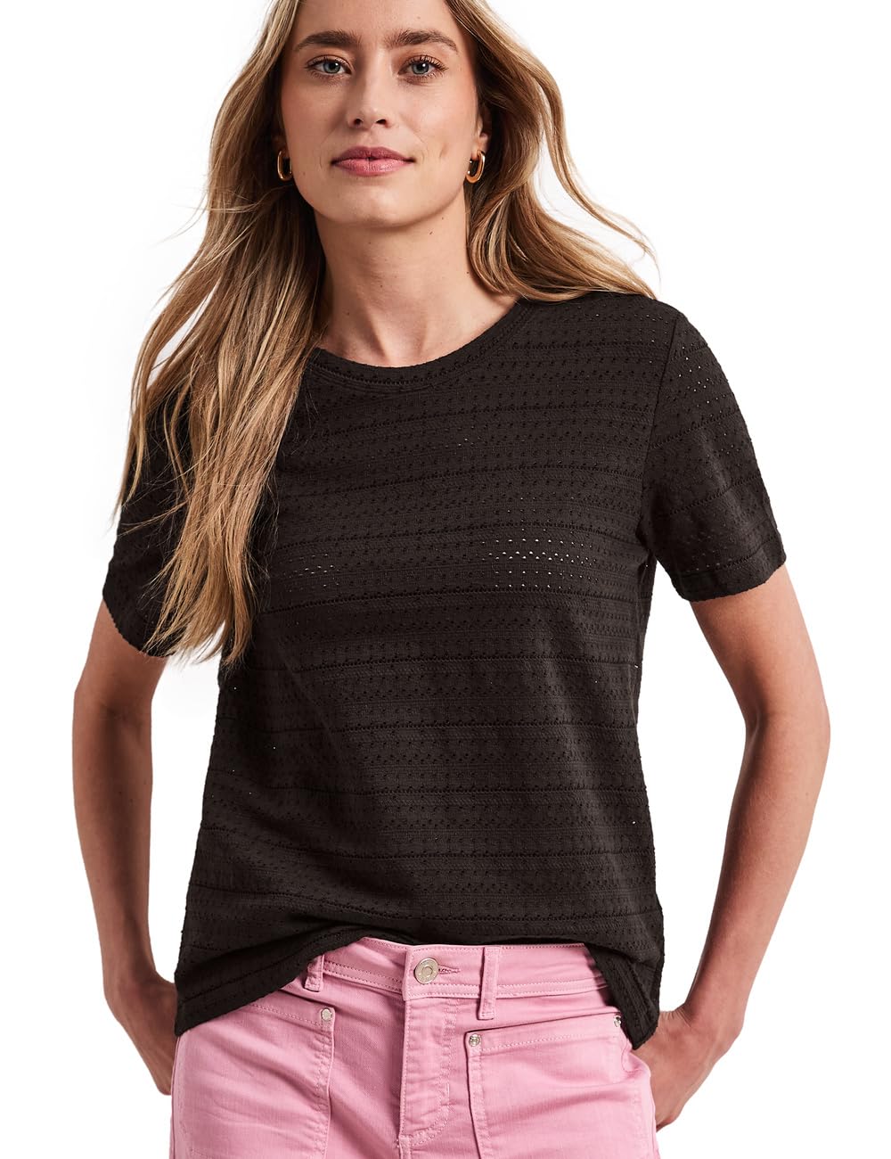 Street One Lace Shirt Espresso Brown 36