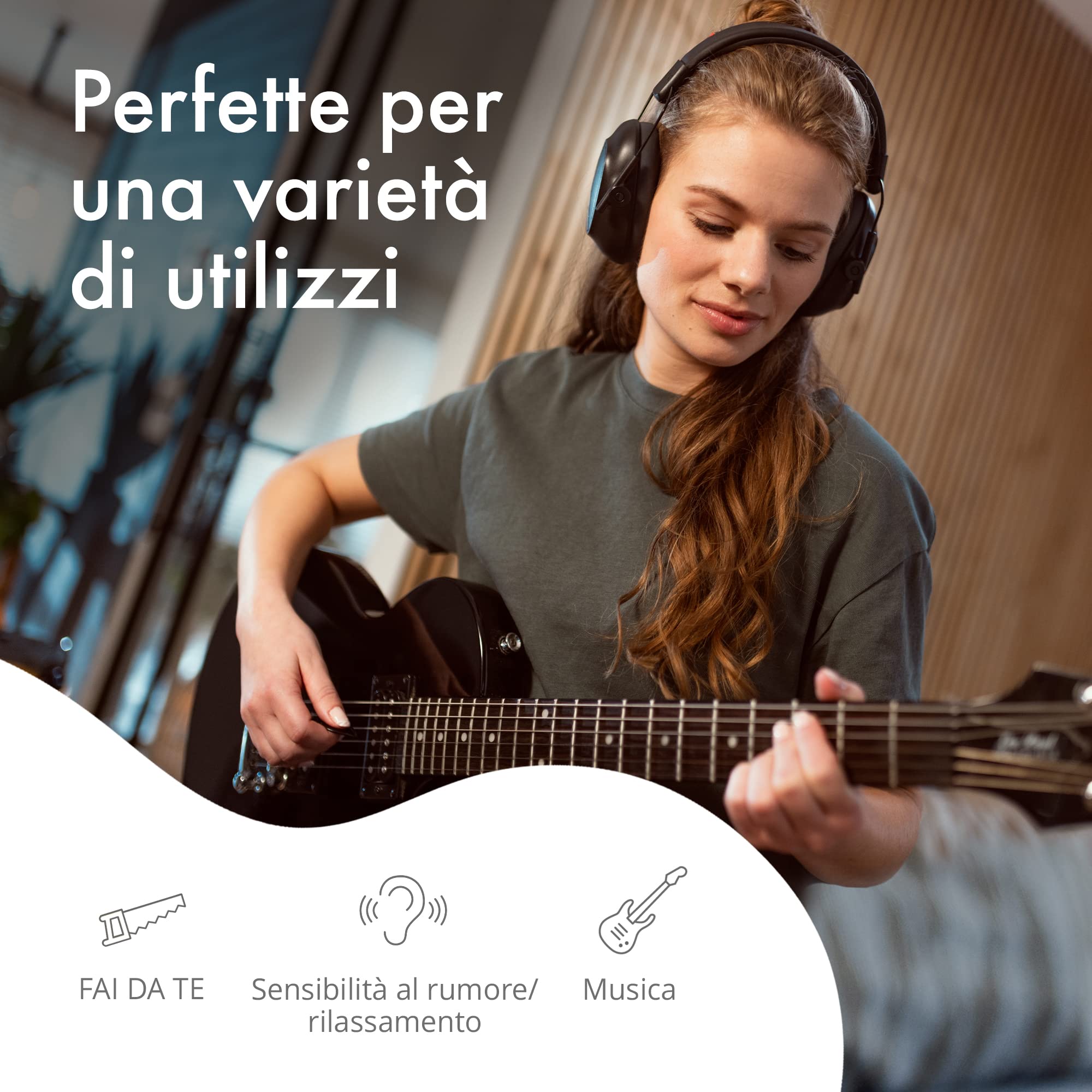 Cuffie Antirumore Alpine Defender - 26 DB Di Protezione - Per Studio, Lavoro, Musica E Bricolage - Foto 12