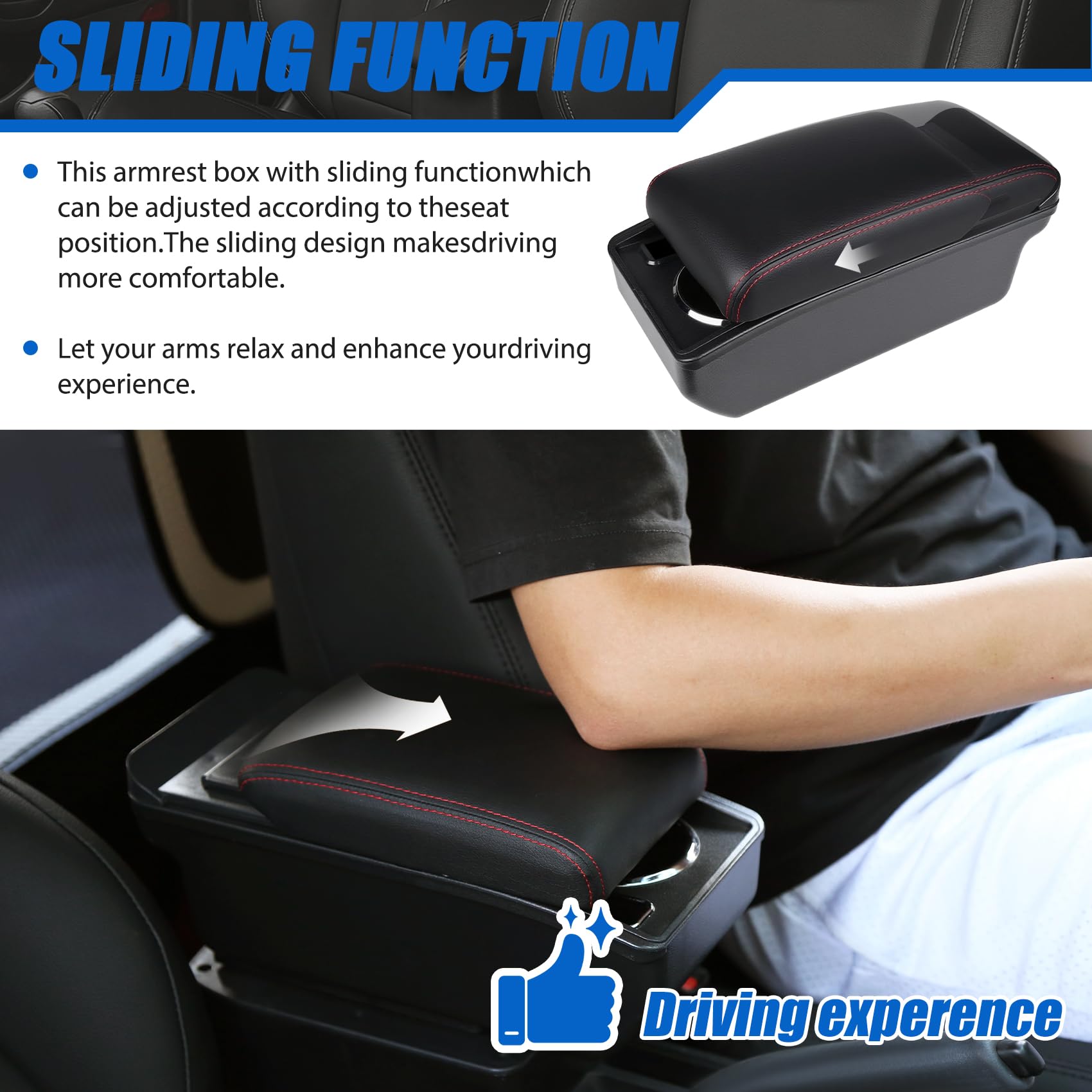 Bracciolo Citroen C3 Poggiabraccio Auto Bracciolo Auto Per Citroen C3 MK3 2016-2024 - Poggiabraccio Con Doppio Vano Portaoggetti Accessori Citroen C3 Accessorio Auto Comfort Guida