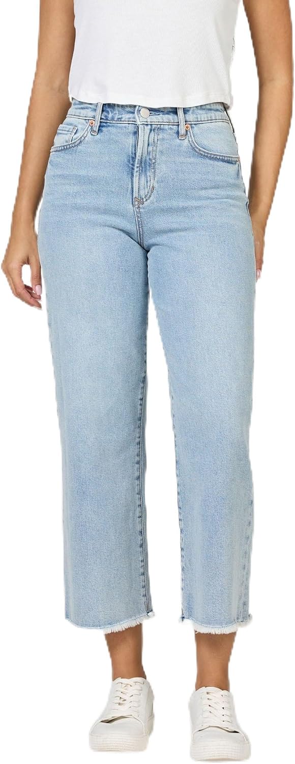 DEAR JOHN Holly Women’s Straight Leg Jeans High Rise Cropped