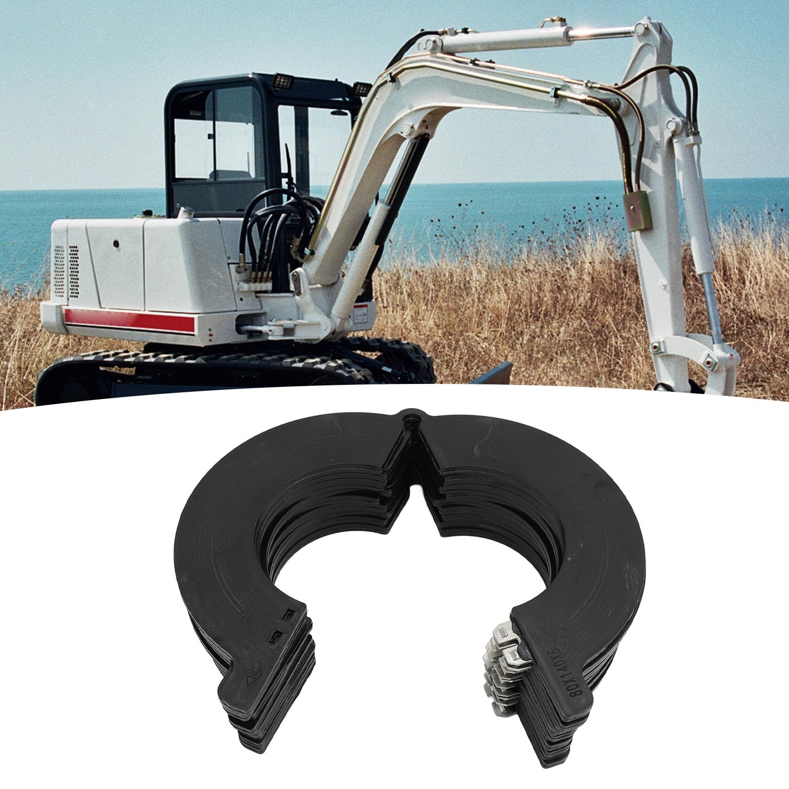 Kit de Cale de Goupille de Seau 80 mm pour Excavatrices Cat Case Doosan Komatsu – Stabilisateur de Godet en Plastique Technique Résistant à l’Usure et Facile à Installer