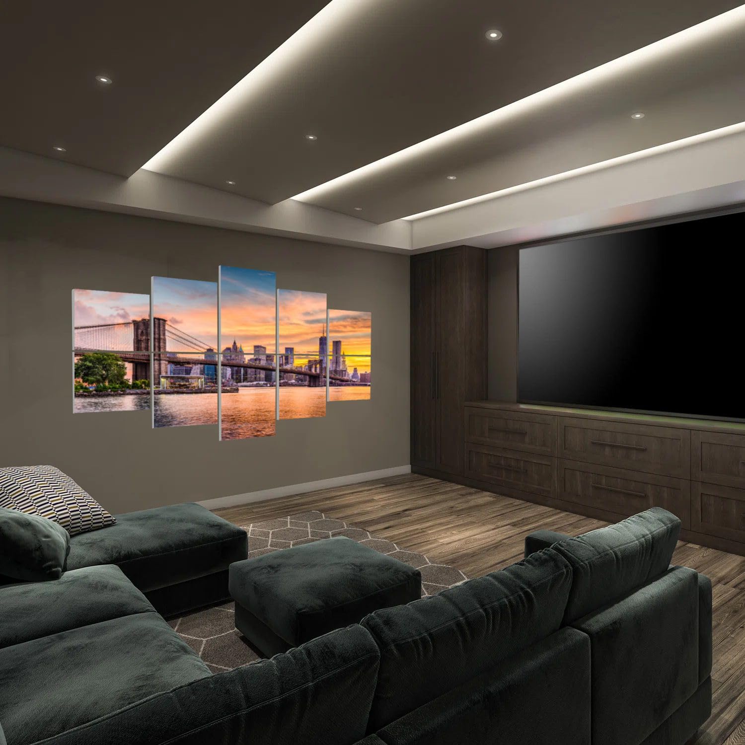Home Theater Acoustic Wall Panels VICPATTERN ULTRA WAVEWOOD Acoustic