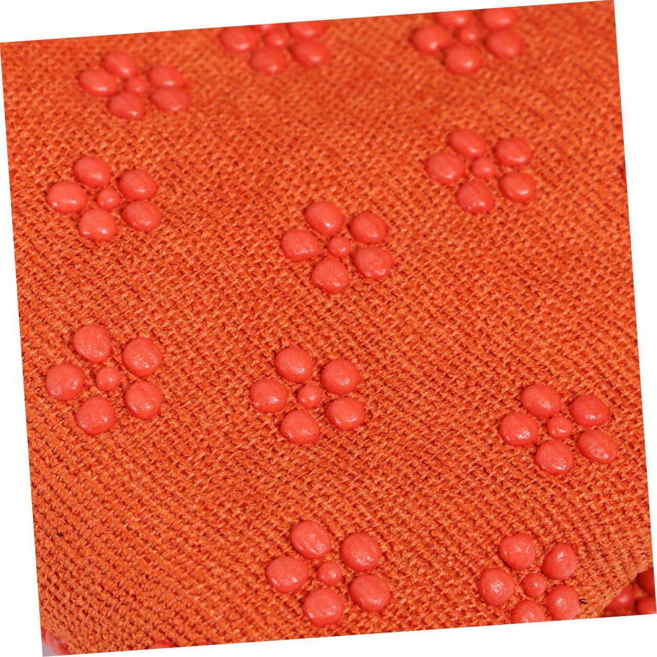 1Pc Slip Yoga Mat Plum Blossom Dots Blanket Lightweight Fitness Exercise Towel for Home Workouts and Outdoor Activities Orange