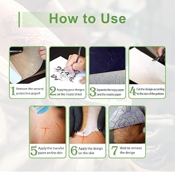 100Pcs Tattoo Transfer Paper A4 Tattoo Stencil Paper