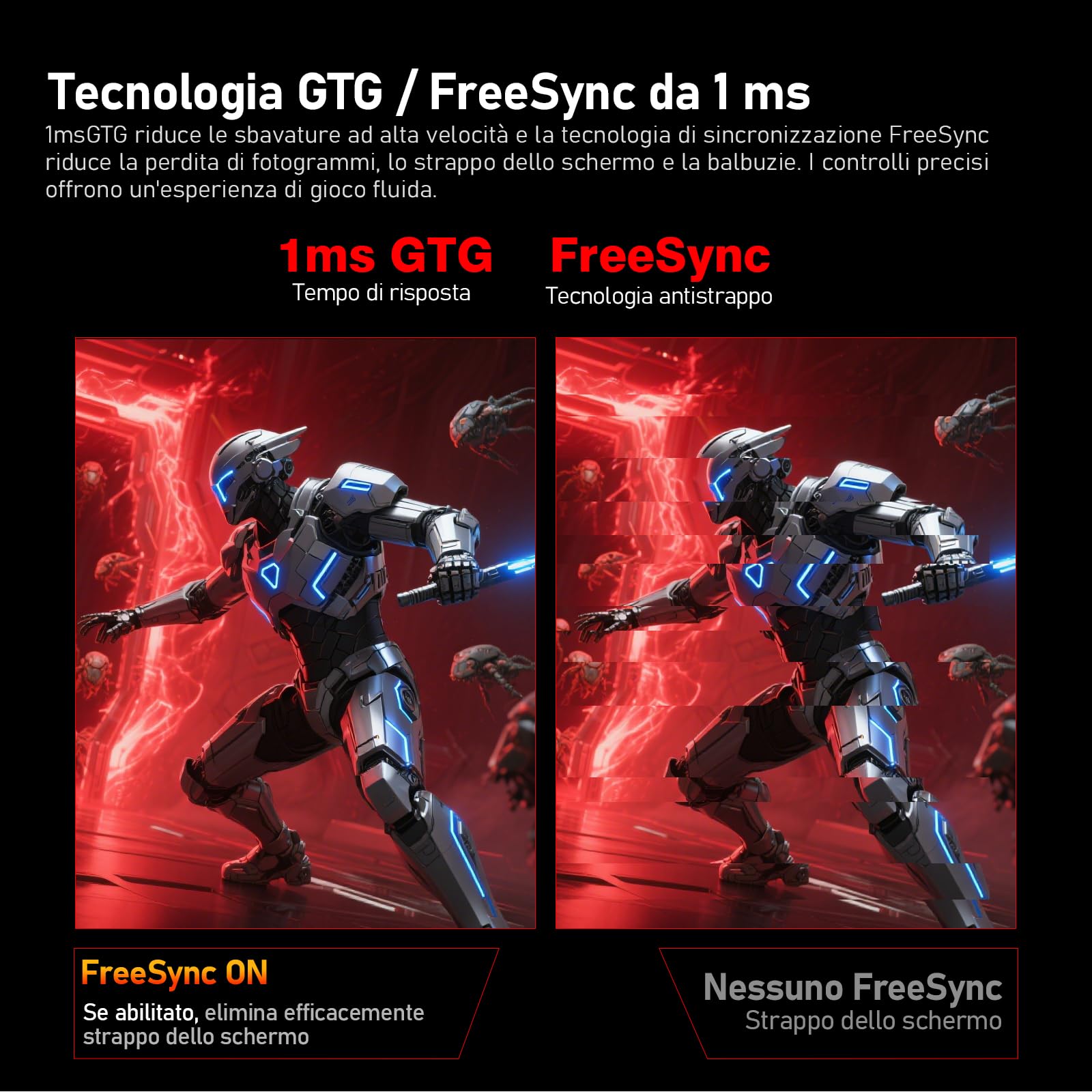 Gawfolk Schermo PC IPS da 27 pollici, Monitor Gaming 4K 144Hz, 1ms, FreeSync, 128% sRGB, Angolo di Visualizzazione 178°, HDMI 2.1, DisplayPort, Regolabile in Altezza e Girevole, VESA75x75MM - Nero