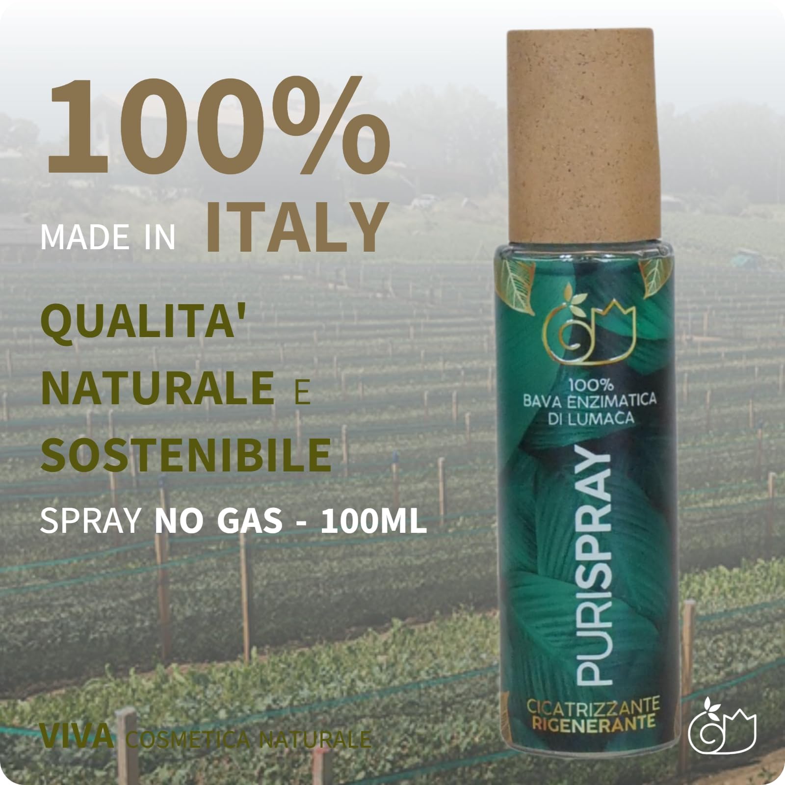 VIVA Set Regalo Skincare Bava di Lumaca Enzimatica, Trattamento Viso Elisir e Purispray, Rigenerante Antiage, Made in Italy, Confezione Regalo con Fiocco
