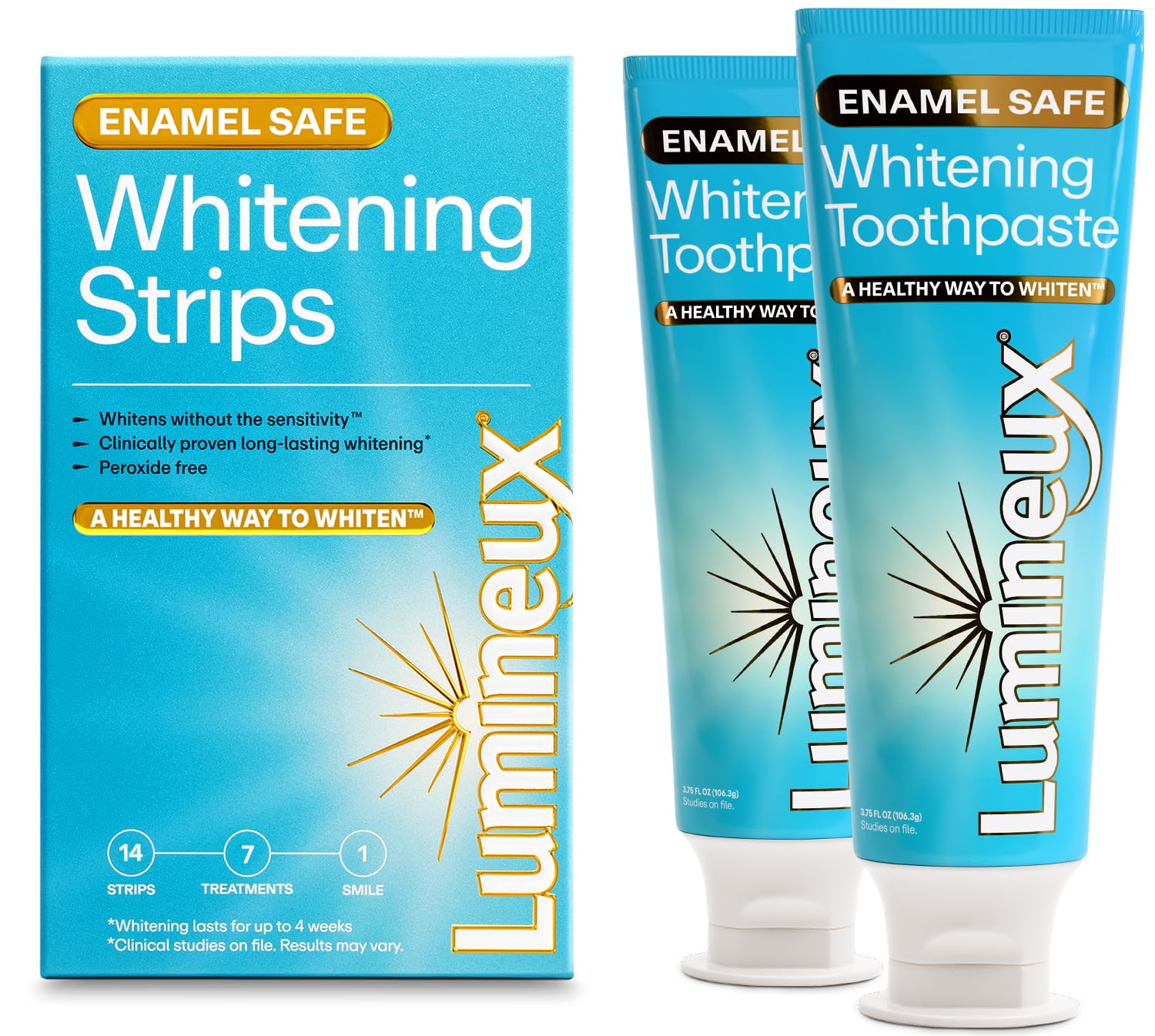 Lumineux Whitening Starter Pack (Includes 7 Pack Strips + 2 Pack Whitening Toothpaste)