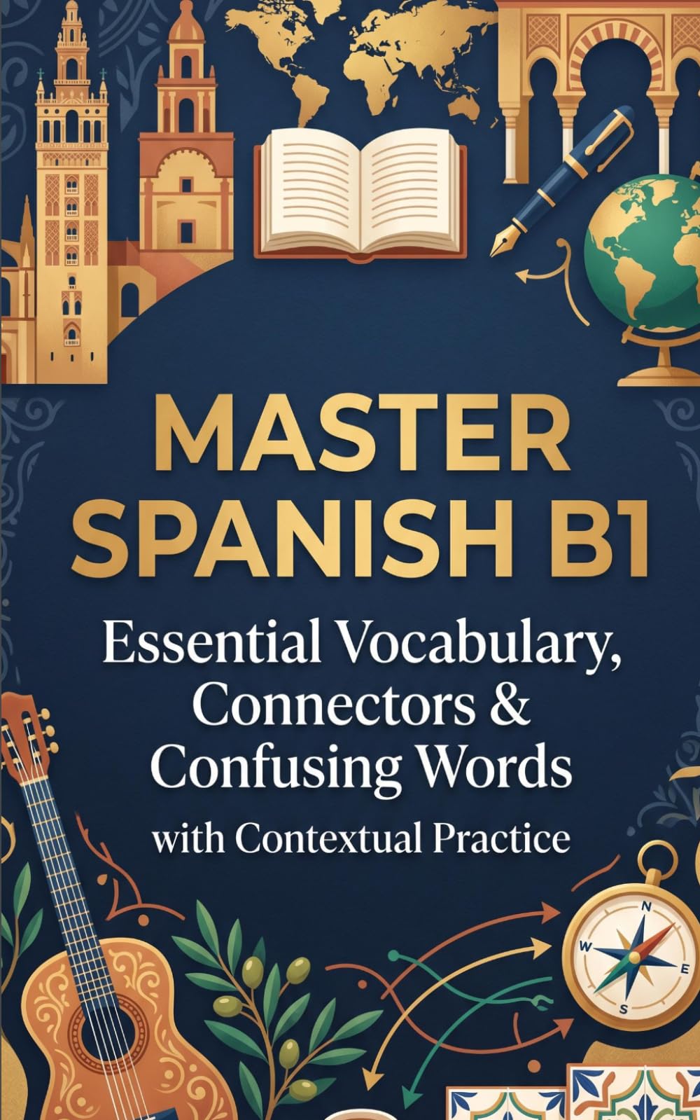 Master Spanish B1: Essential Vocabulary, Connectors & Confusing Words with Contextual Practice for DELE & Fluency