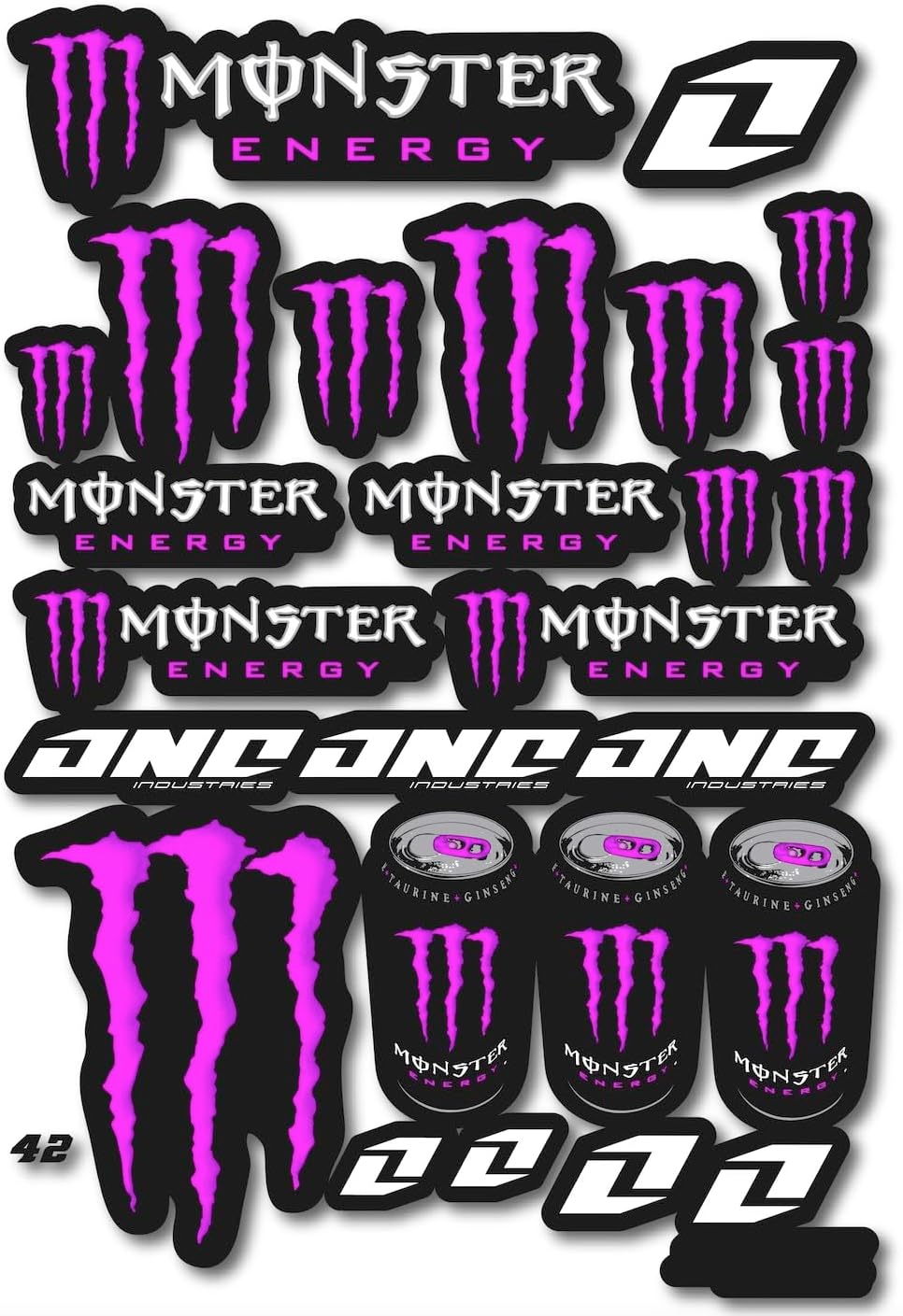 Stickers Monster Energy - Motorcycle Stickers - Quad Stickers - Motocross - For Motorcycles, Cars, Helmets, Computer Notebooks And Other Objects