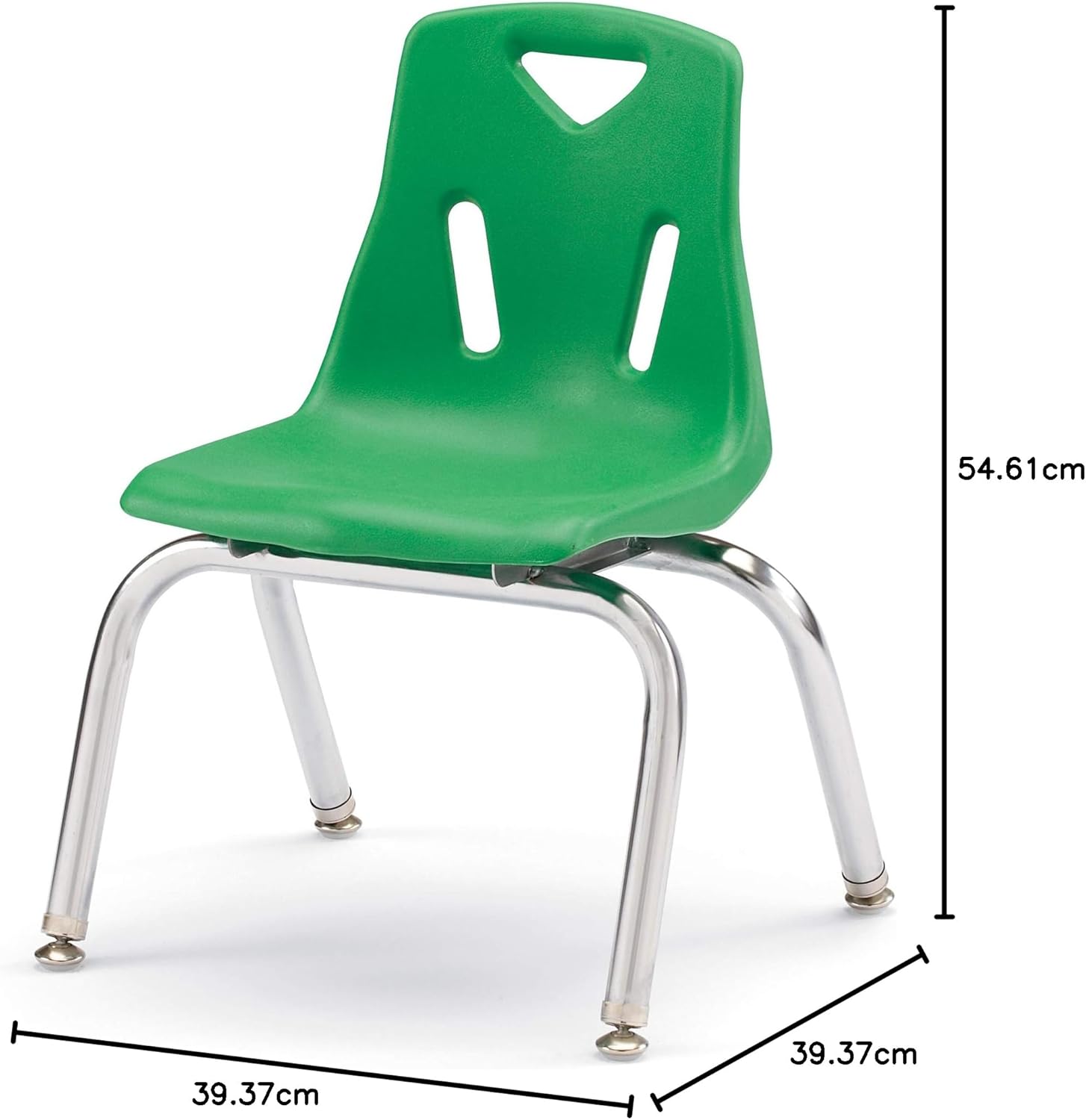 Jonti-Craft Berries 8142JC6003 Stacking Chairs with Chrome-Plated Legs, 12" Height, Blue, Pack of 6 : Office Products