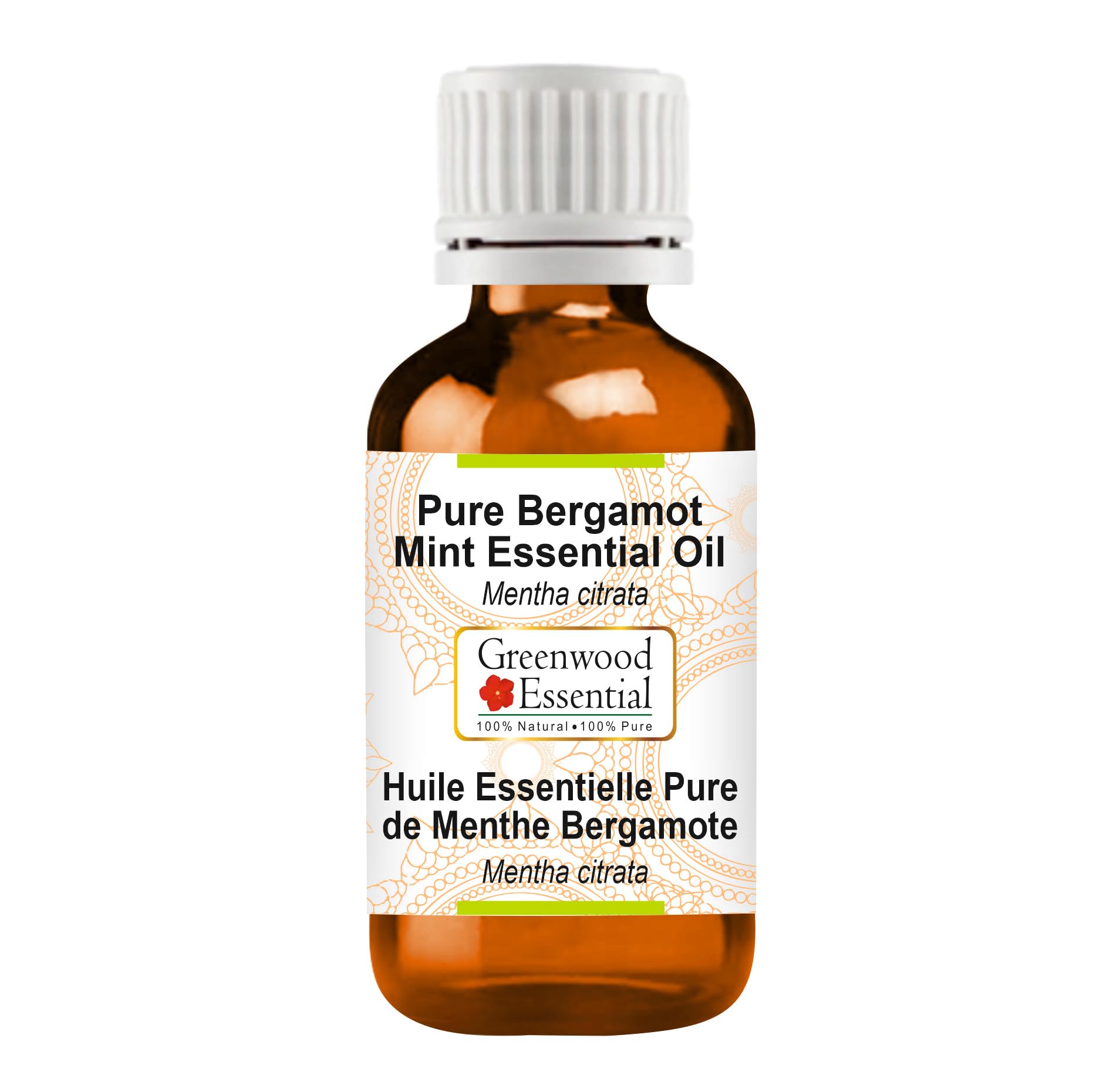Greenwood Essential Naturreine Ätherisches Bergamotte-Minze-Öl (Mentha citrata) Dampfdestilliert 50ml (1.69 oz)