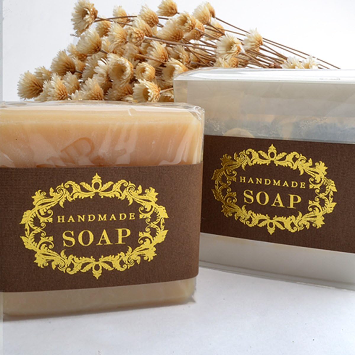 CHAWOORIM Soap Wrapping Paper Tape Labels Soap Packaging Materials for Hand Made Soap Lotion Bars Soap Bars Bath Bombs Boxes Bags 20sheets Gold Peel Hand Made Soap Homemade soap Packaging