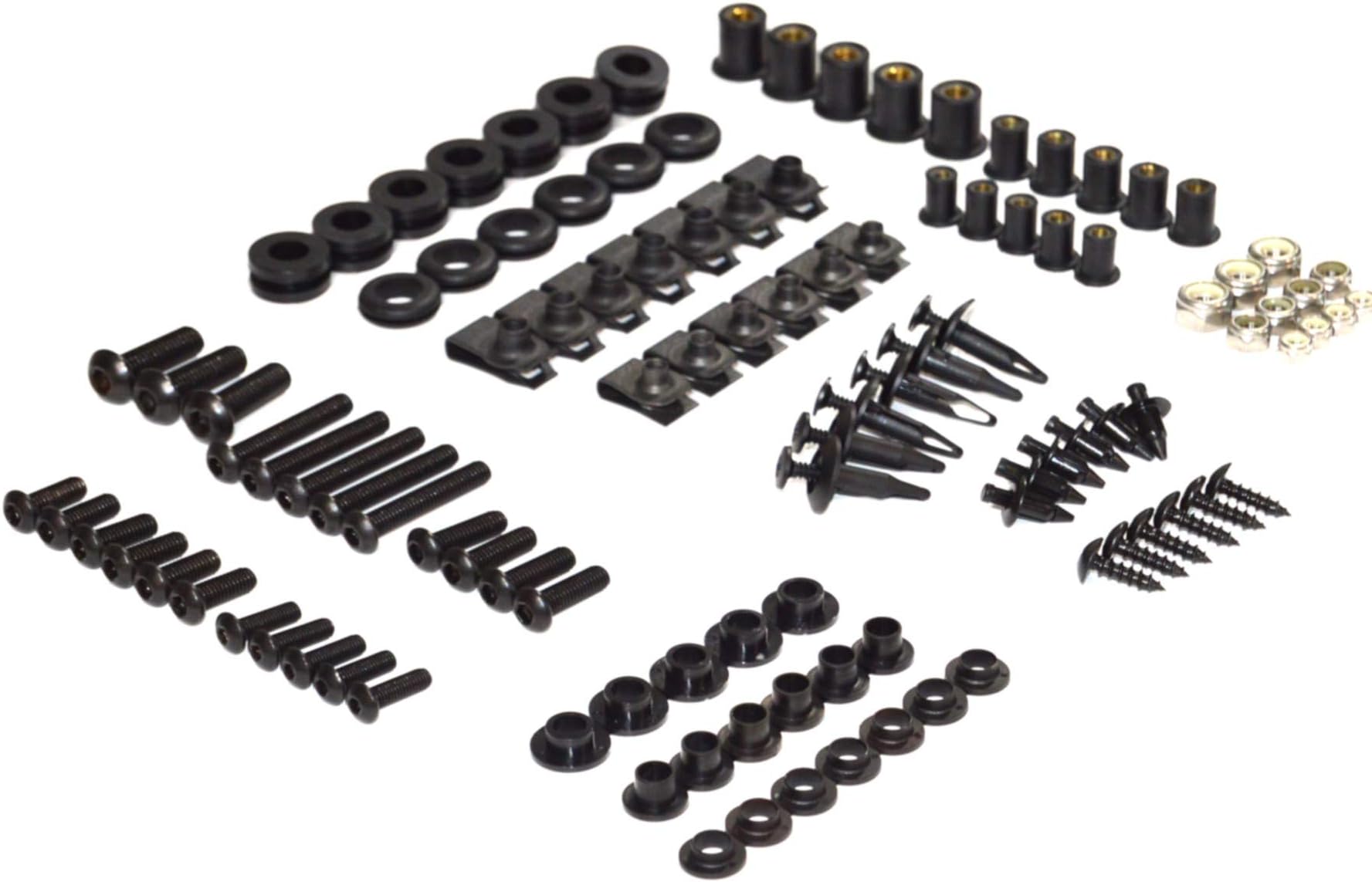 Black Complete Motorcycle Fairing Bolt Kit For Honda CBR929RR Fireblade / CBR900RR 2000-2001 Body Screws, Fasteners, and Hardware