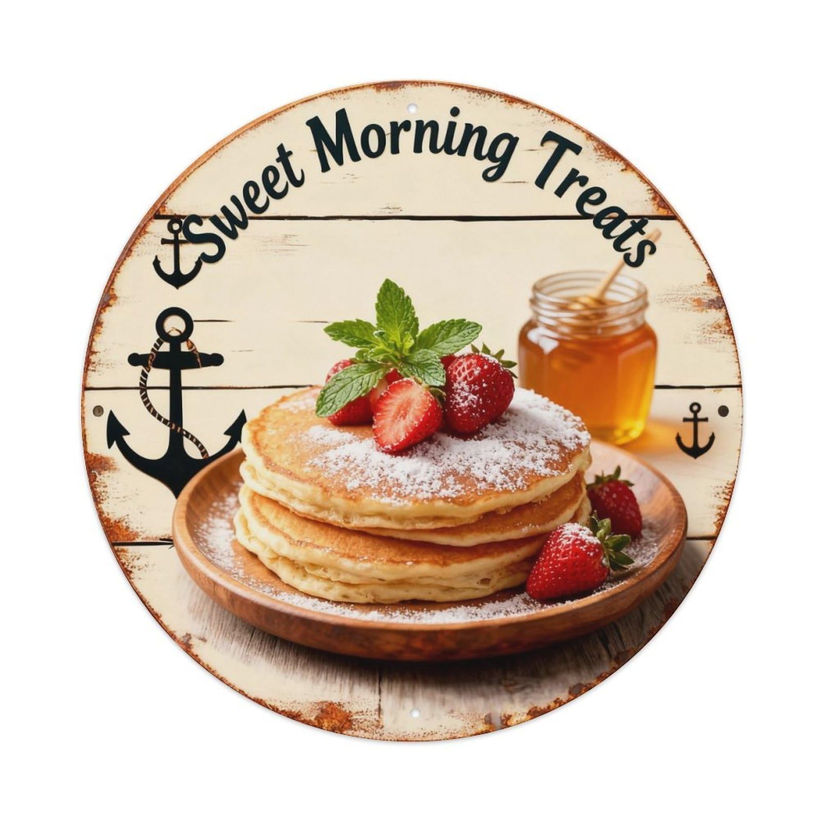 Sweet Morning Treats Sign Metal Tin Sign Plaque