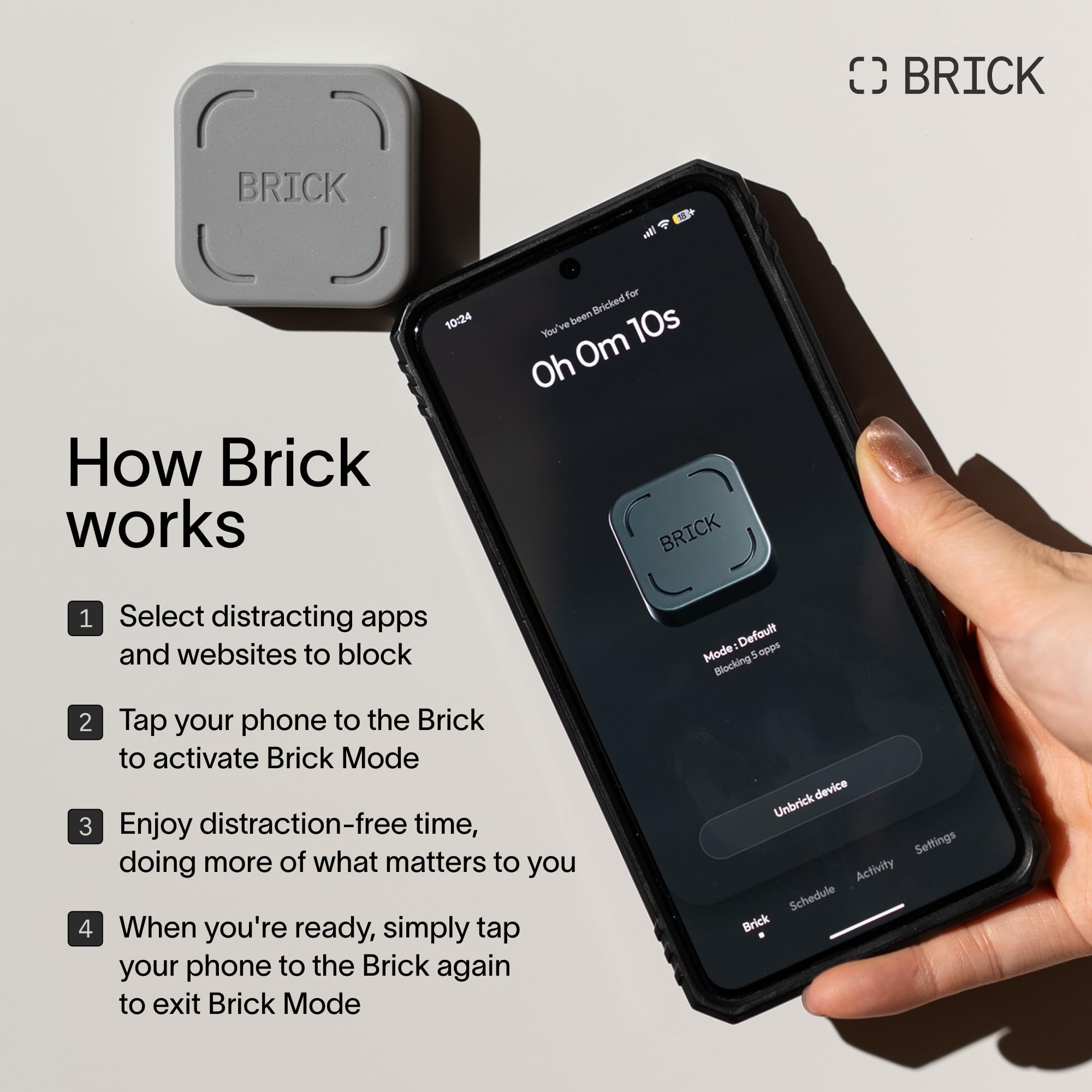 Amazon.com: The Brick Smartphone Access Blocker, Subscription-Free