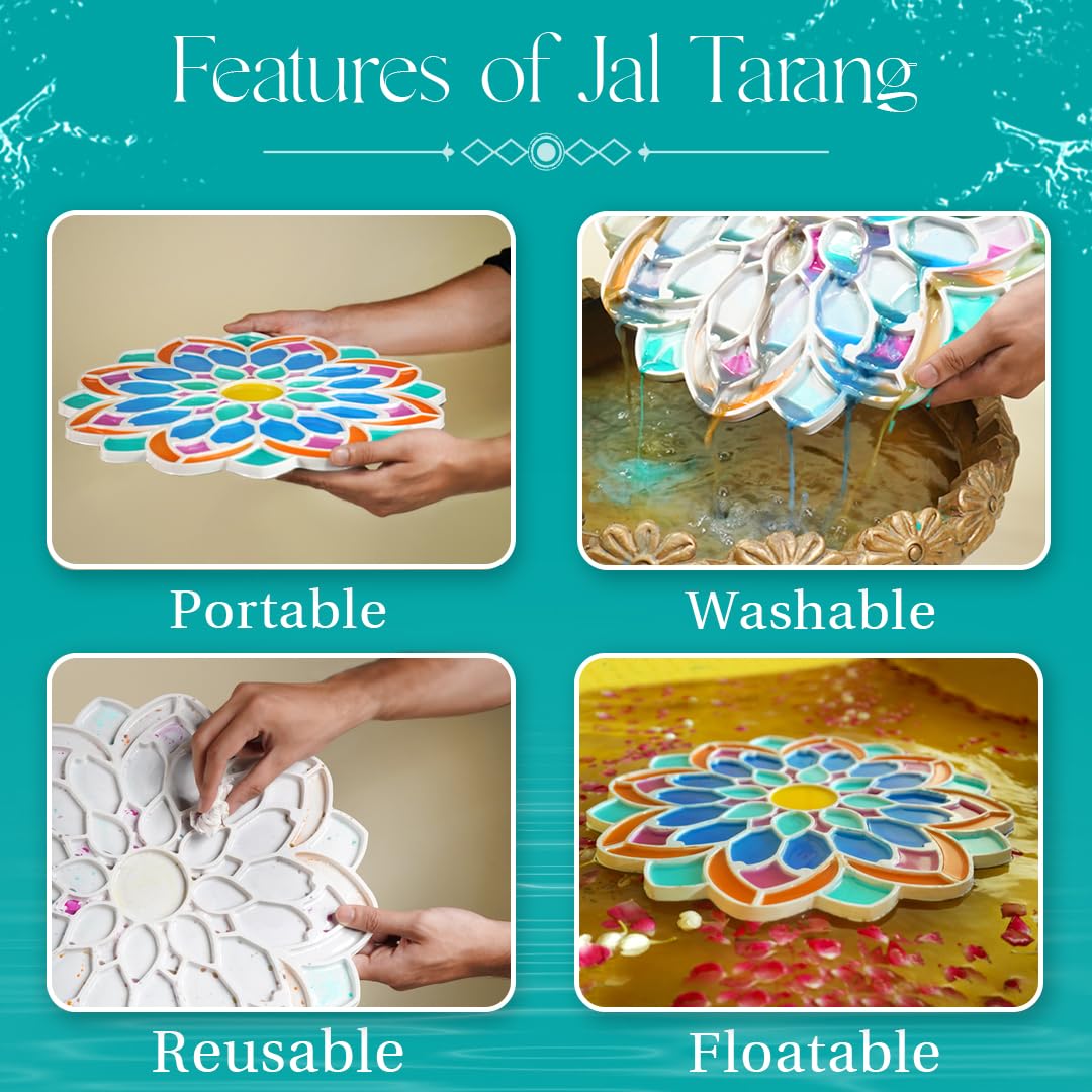 Island Rangoli 11'' Ananta Design Rangoli Template for Diwali décor | Festive décor Rangoli | Floor Art | Floating Rangoli | 3D Rangoli (11 inches) 4