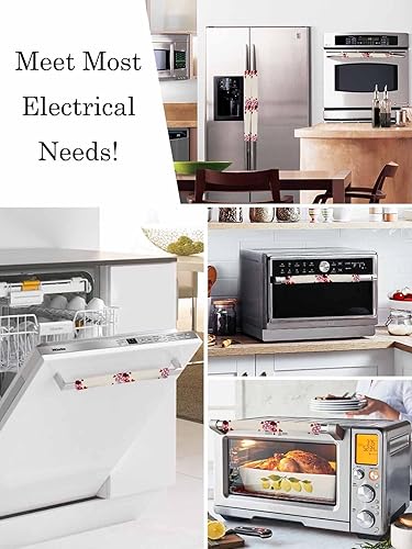 Miniatura 6 de Juego de 2 fundas para manijas de puerta de refrigerador Watercolor Love para lavavajillas, microondas, horno, nevera, estufa, electrodomésticos,