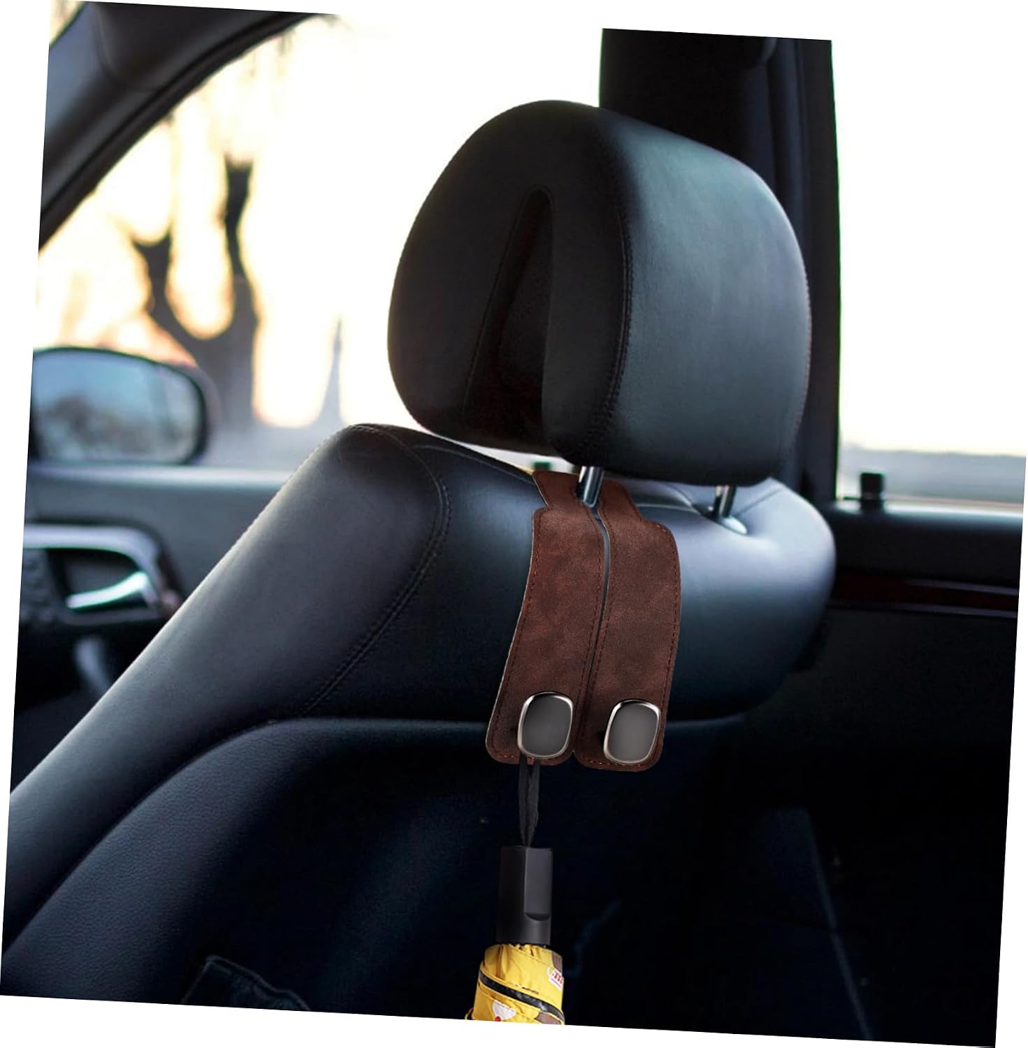 2pcs Car Purse Hanger Hook for Headrest Stylish Organizer for Bags Purses Groceries Easy Installation Fit for Vehicles