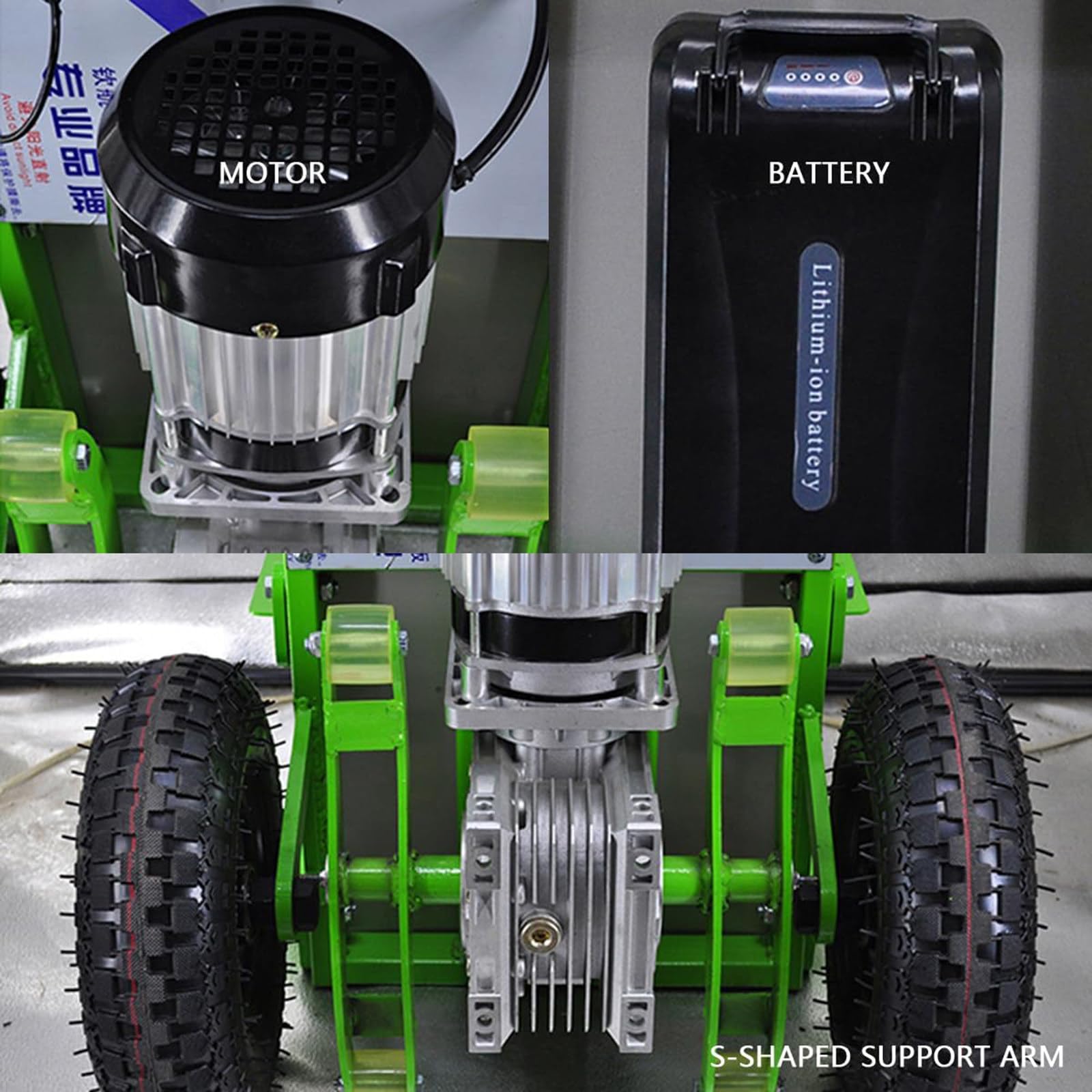 Elektrische Treppensteiger-Handkarre, 800-W-Motor mit 25,4 cm Vollgummireifen, 450 kg Kapazität, für müheloses Bewegen auf Treppen in Lagern und Logistik