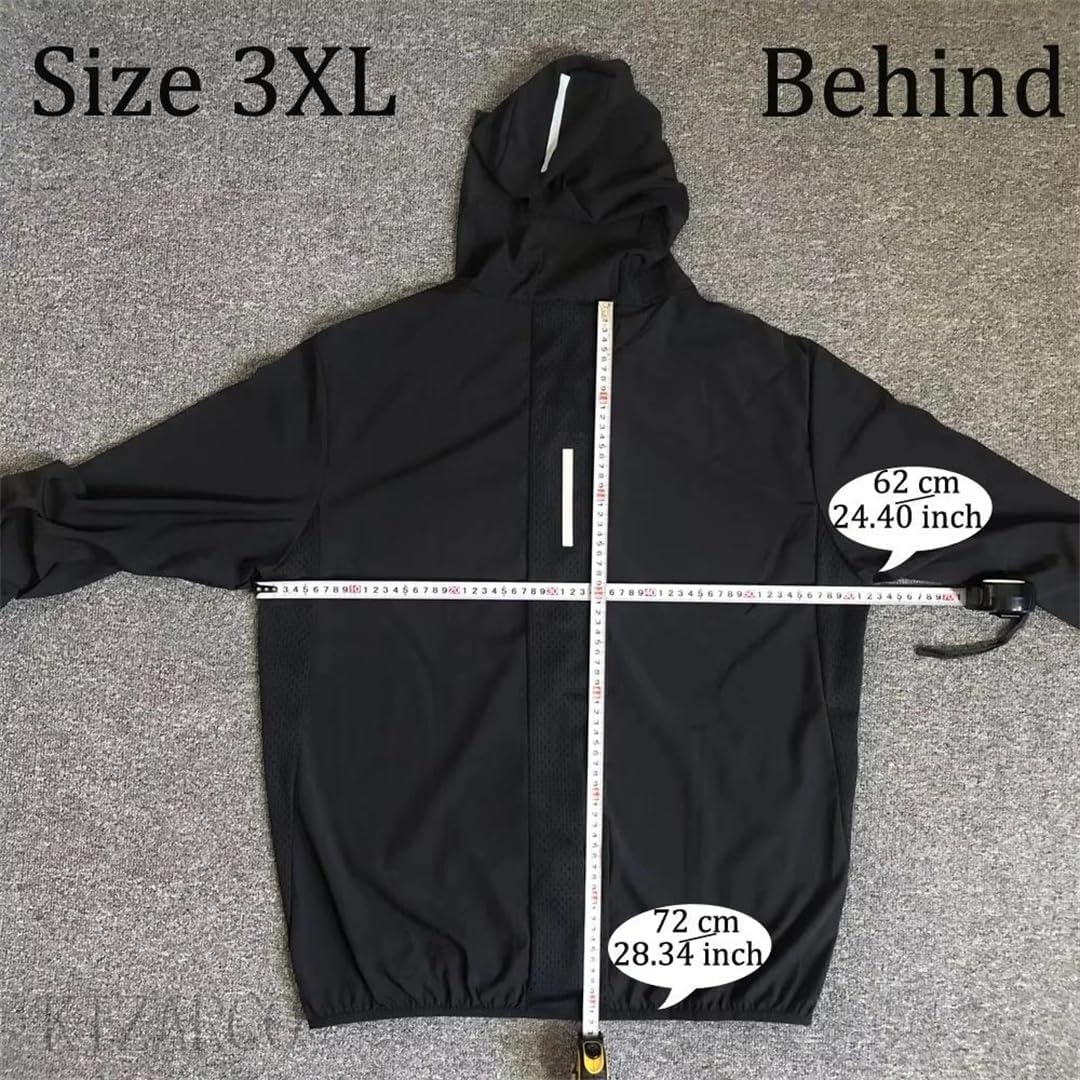 Men's Autumn Running Jacket Reflective Hooded Jogging Gradient Breathable Sportswear