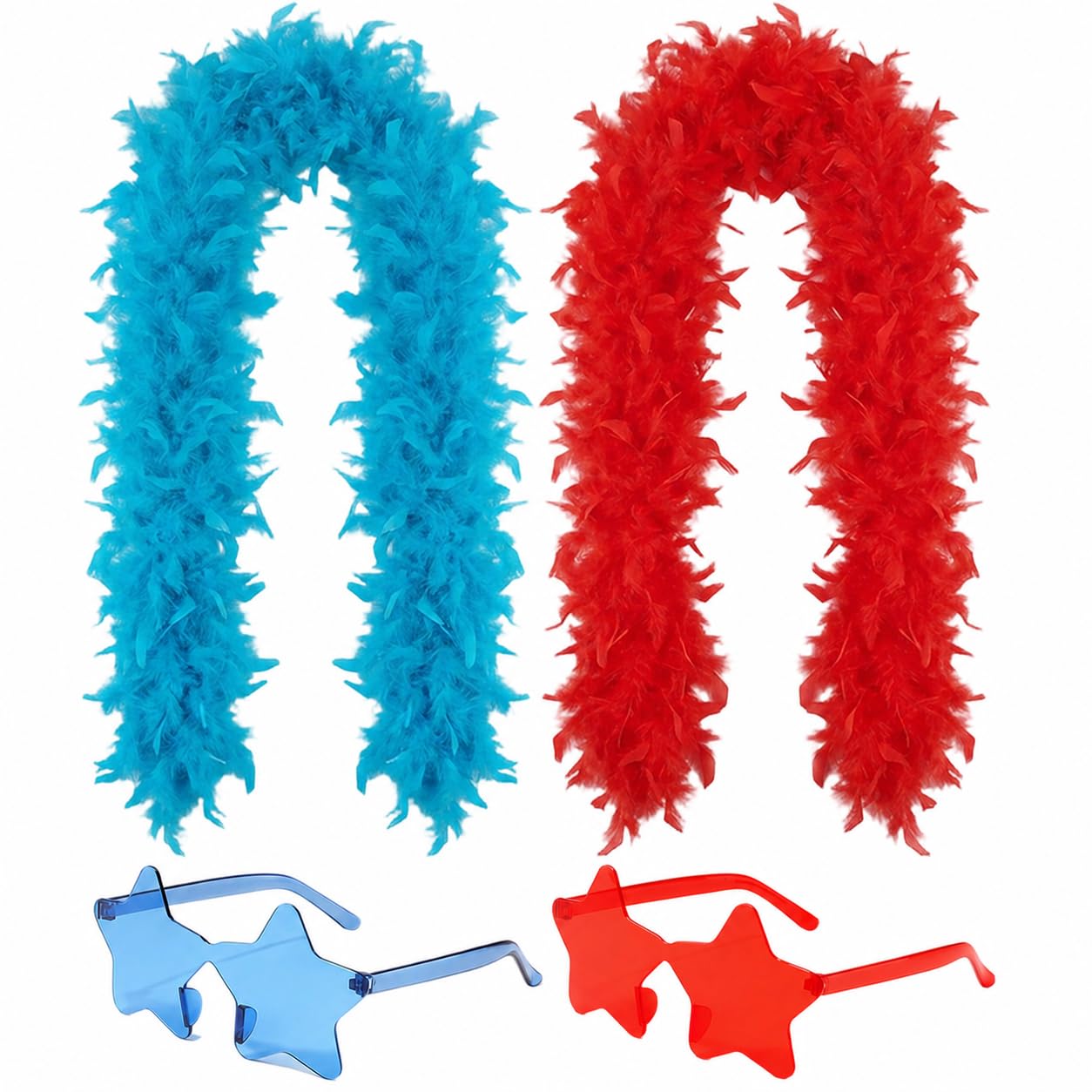 4PCS Feather Boa,Costume Accessories for Dance Performances