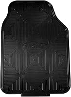 Vista 2 de FH Group - Juego completo de tapetes de goma F14410 para suelo con acabado metálico, color negro, ajuste universal que se adapta a la mayoría