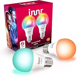 innr Zigbee E27 Lampe Color, kompatibel mit Alexa, Philips Hue*, Hey Google (Bridge erforderlich) Smart LED E27, RGB, 16 M...