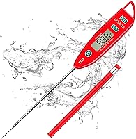 Vista 9 de BOMATA Termómetro digital para agua, líquido, vela y cocina. Termómetro de lectura instantánea para alimentos, resistente al agua IPX7 con sonda