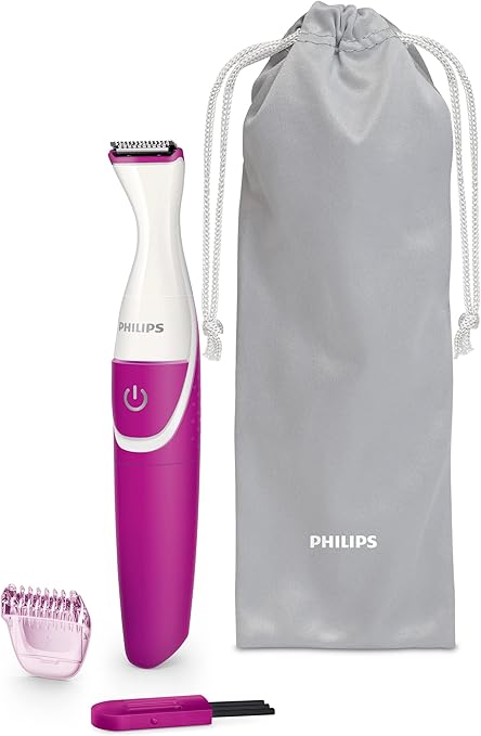 Philips BikiniGenie Cordless Trimmer for Bikini Line, Wet & Dry, Trim, Shape