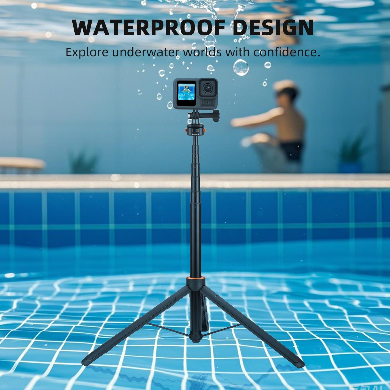 163 cm Pocket 3 Selfie Stick Treppiede per action camere, supporto allungabile con cambio rapido 1/4" vite per vlog, per DJI Osmo Action 5 Pro 4 3, Insta360 X4 e AKASO DSLR accessori
