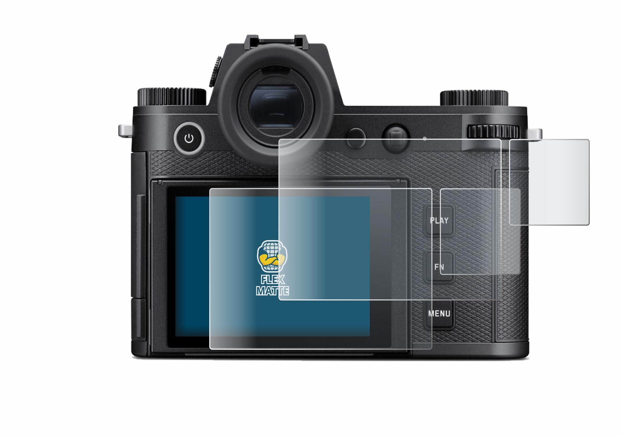 brotect 3D Curved Screen Protector Matte for Leica SL3 (Display + top plate display) (2 Pack) - Full Screen Coverage