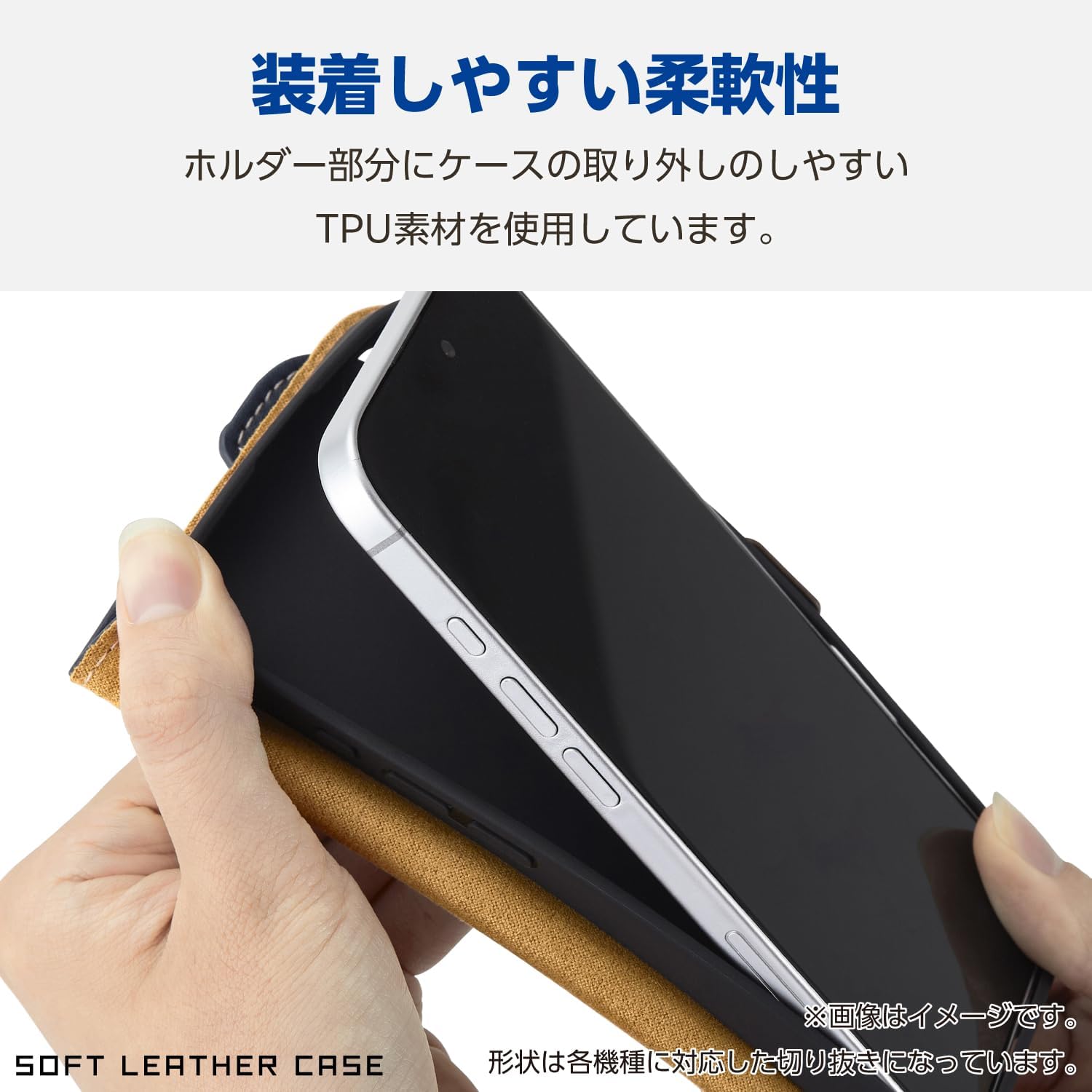 Elecom PM-P251PLFYNV Google Pixel 9a Case, Cover, Notebook-Type, Soft Leather, TPU, Shock-Absorbing, Card Storage, Pocket, Stand Function, Strap Hole, Wireless Charging, Compatible with Built-in Navy