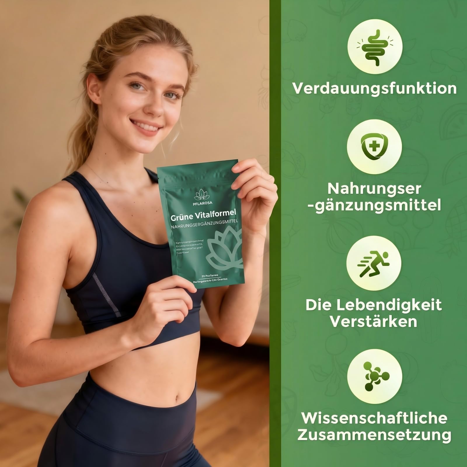 Grünes Superfood Pulver 200g – Greens Mix mit Matcha, Spirulina, Gerstengras & Heidelbeeren | Ballaststoffreich & Vegan | Natürliches Pflanzenpulver für Alltag Ernährung