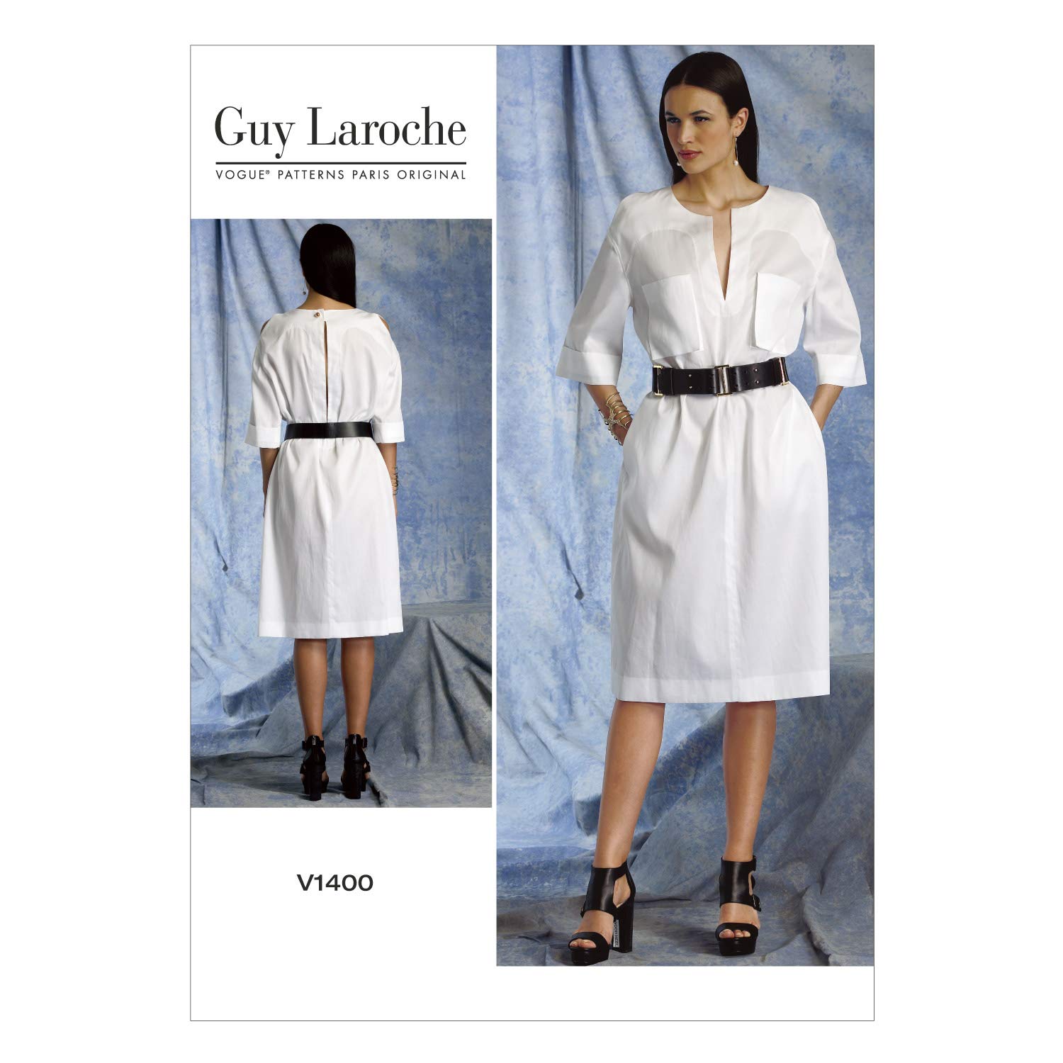 Patron de robe Vogue Patterns V1400 F5 : apprenez à coudre facilement les tissus multicolores
