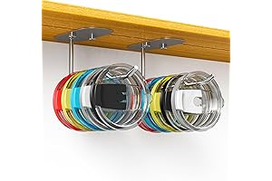 2Pack Tumbler Lid Organizer for Kitchen Cabinet with Self Adhesive Option