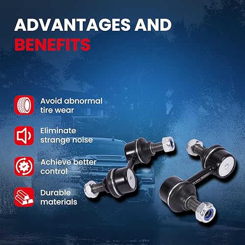 Miniatura 4 de MOCA - 2 eslabones de barra estabilizadora delantera para Subaru Forester y 04-14 Impreza WRX STI & 08-14 Impreza WRX & 02-07 Impreza WRX Sedan &