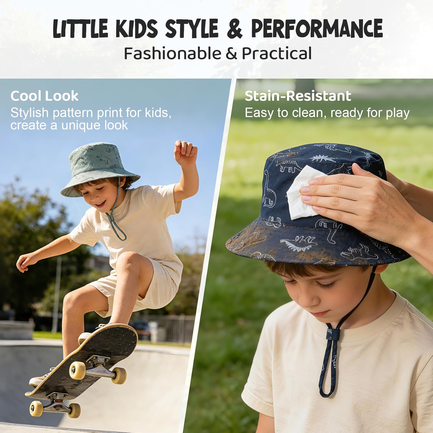 Durio 2-Pack Baby Bucket Hat - UPF 50+ Sun Protection Hat for Infant to Kid, Wide Brim Summer Beach Hats Newborn Toddler Boy - Image 6