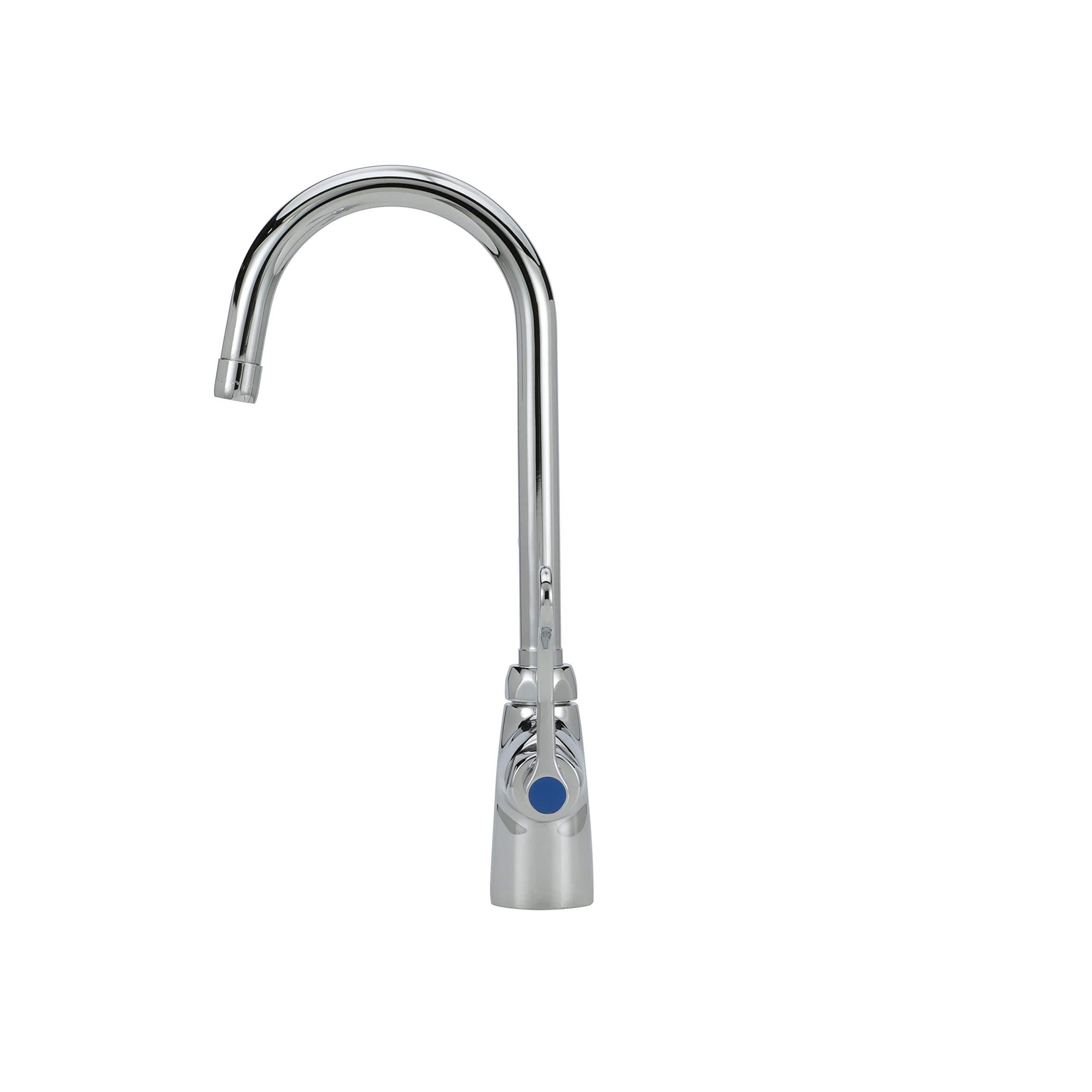 Zurn Z826B4-XL llave de laboratorio doble con cuello de cisne de 5-3/8" y mango de hoja de muñeca de 4"