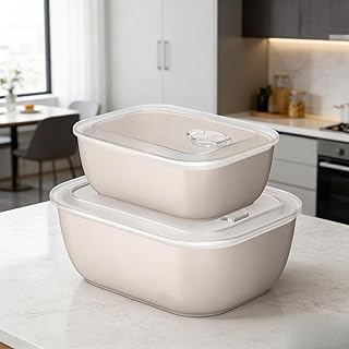 4-Piece Porcini Mushroom Taupe Ceramic Bakeware Set, Versatile Baking & Storage Dishes for Cooking & Serving