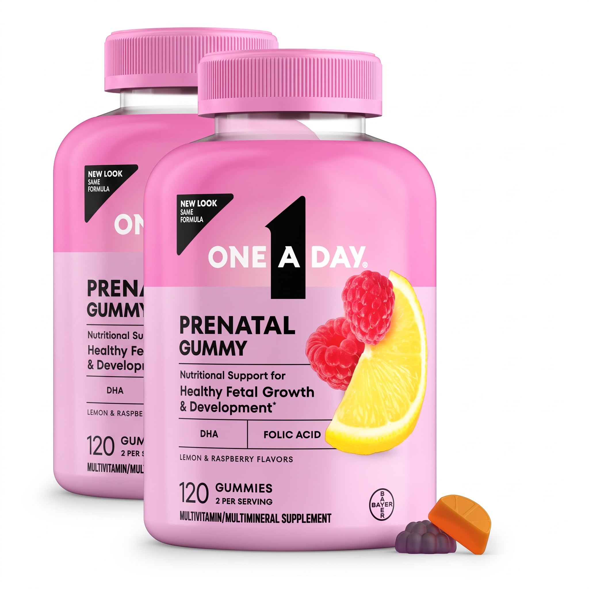 One A Day Prenatal Vitamins for Women Gummies- Pregnancy Vitamins for Women with Folic Acid, DHA, Iodine, Prenatal Gummies, Iron-Free, 120 Ct (Packaging May Vary) — Amazon image 9