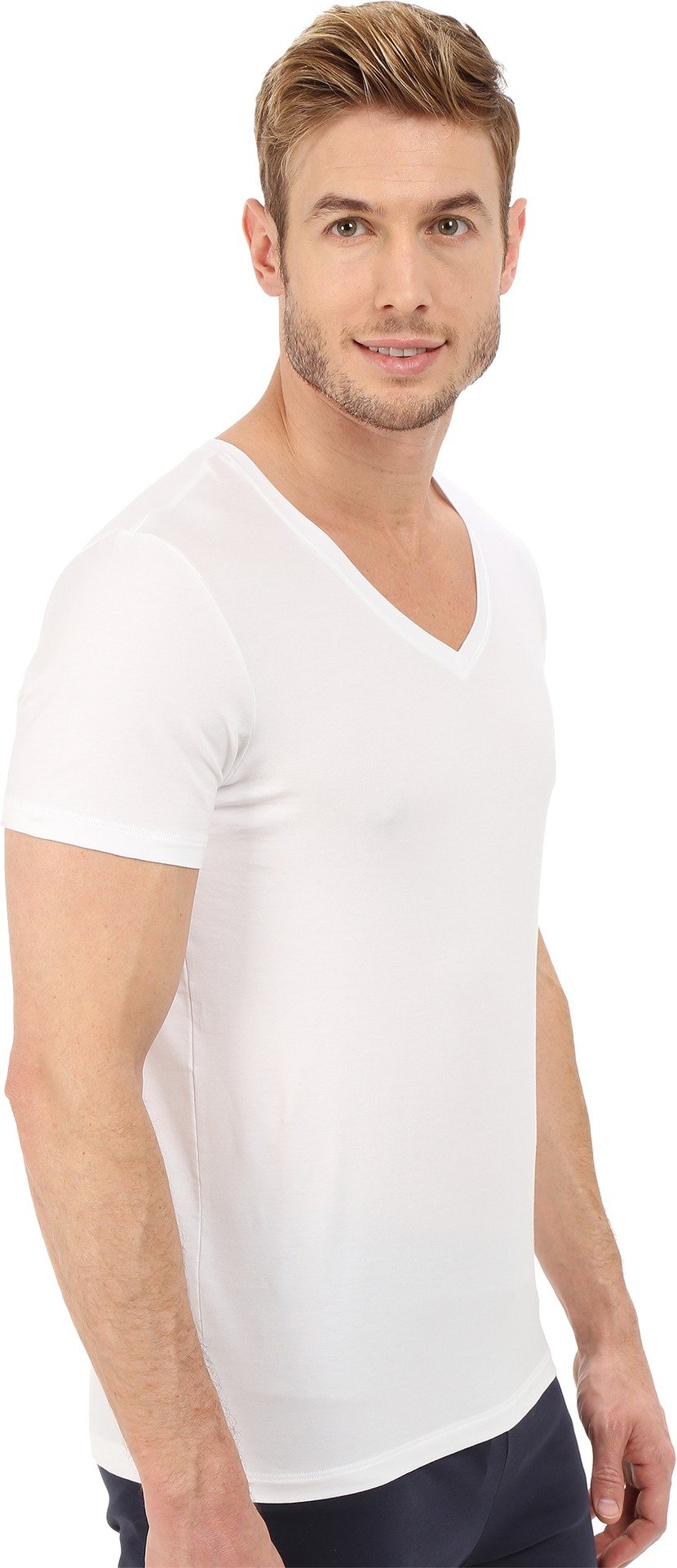 Hanro - Canottiera, Regular Fit, Manica Corta, Uomo
