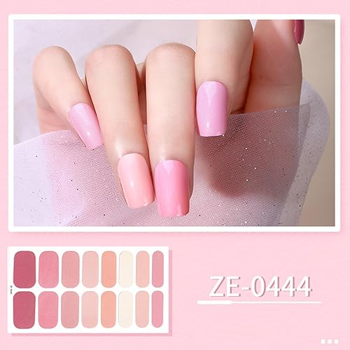 Miniatura 6 de LIANXUE 16 tiras de calcomanías de uñas de gel semicuradas que requieren lámpara UV, esmalte de uñas de gel para mujeres y niñas